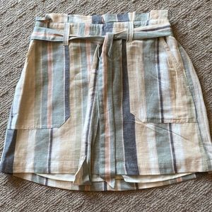 American Eagle muted stripe linen skirt